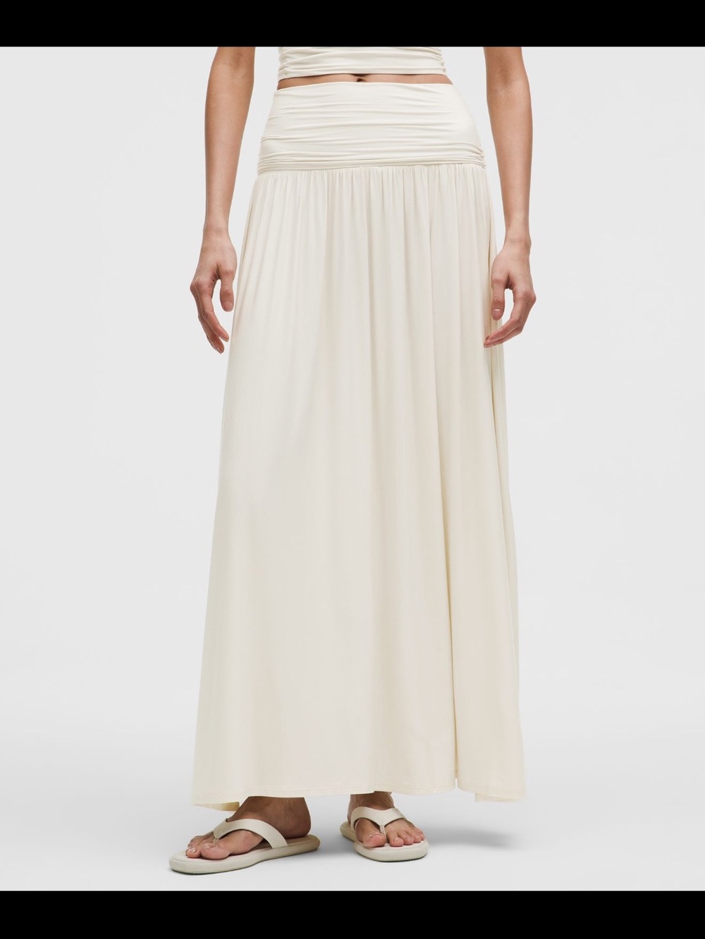 2 in 1 Lululemon athletica Cream Maxi Skirt/Dress - Picture 2 of 4